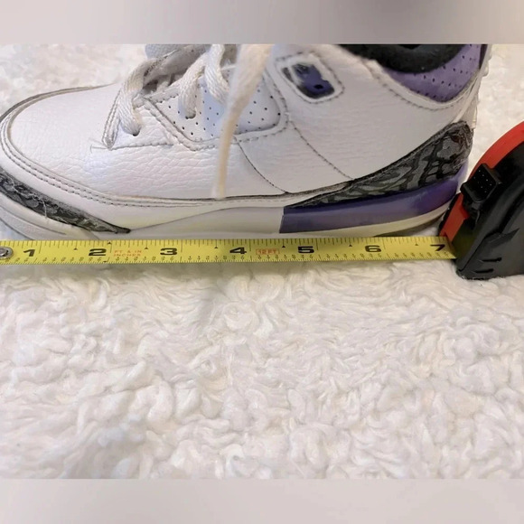 Nike Air Jordan 3 Retro TD Dark Iris size 10C miniature version Jordan 3 release - Picture 12 of 12